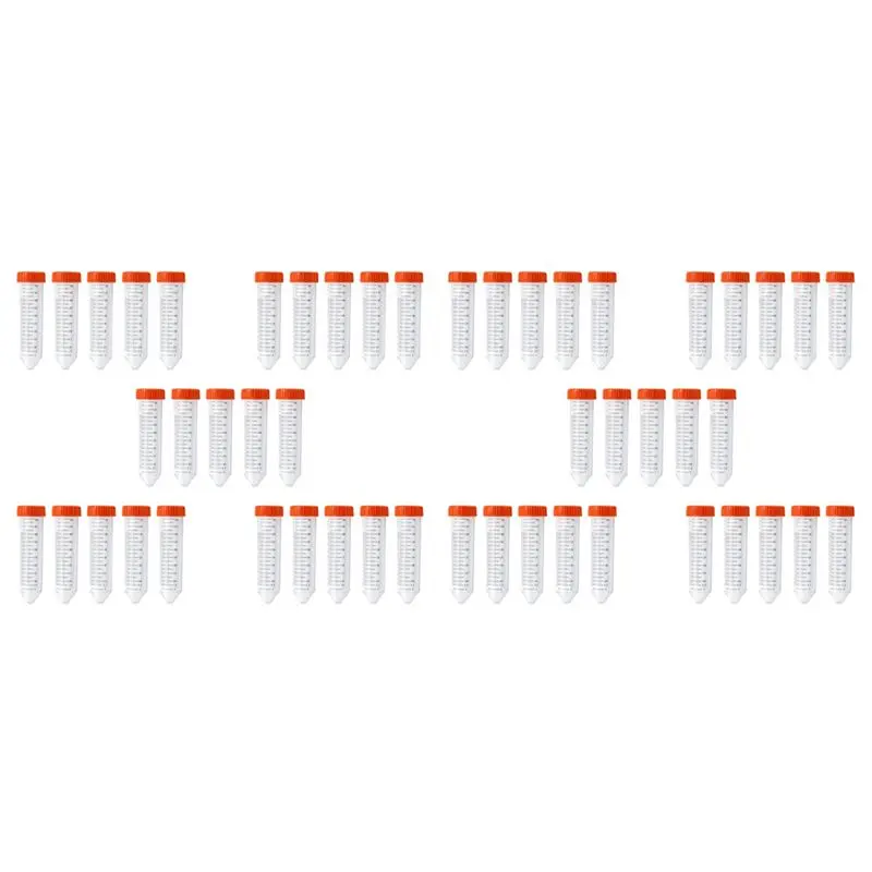 QWE-Conical Centrifuge Tubes 50Ml, 50 Pcs, Sterile Test Tubes With Screw
