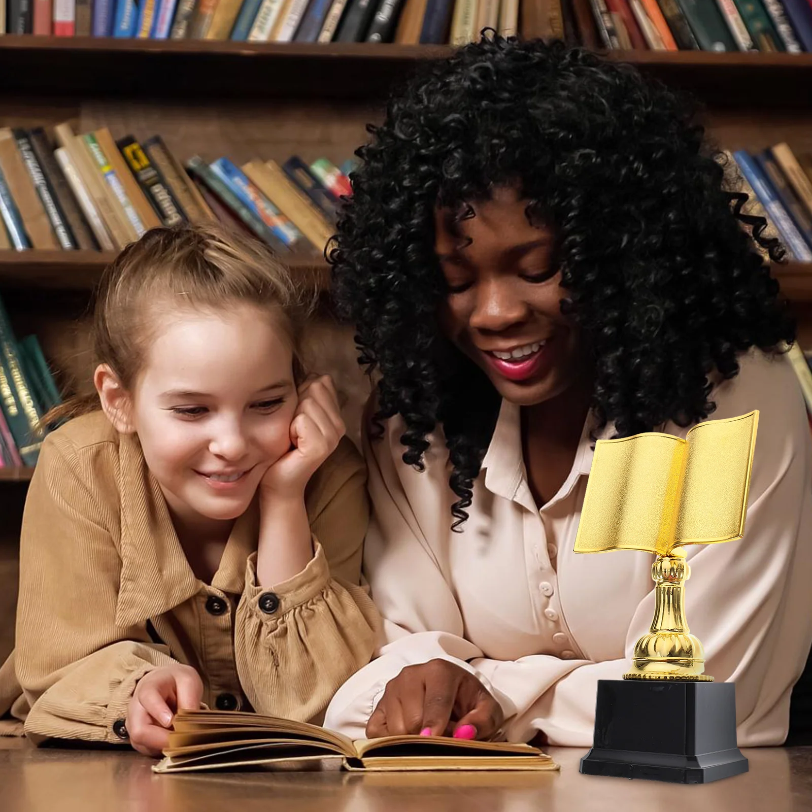 Trofeo de estrella de lectura, premios para niños, suministros de competición, libros de plástico exquisitos