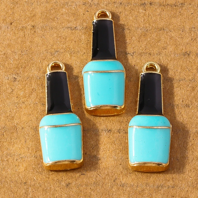 10 stücke 9*33mm Emaille Mini Make-up Lippenstift Charms Anhänger für Ohrringe Halsketten DIY Schmuck Herstellung Zubehör liefert – Detail 8