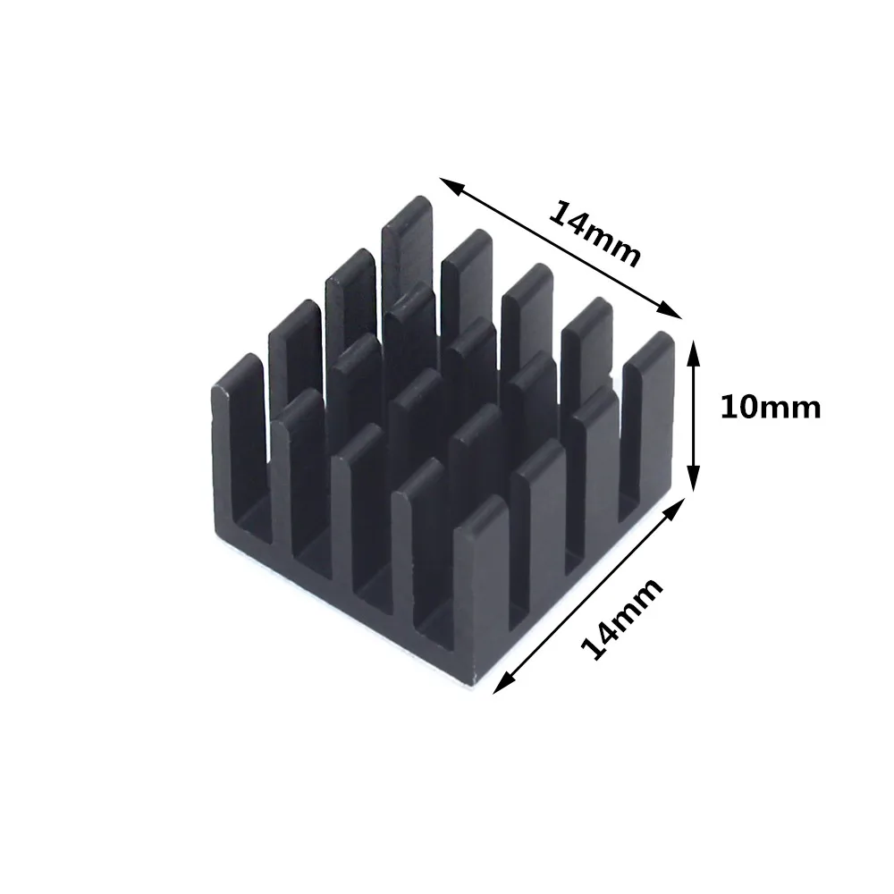 Disipador de calor de aluminio, Enfriador de 30 piezas para Chip electrónico IC MOS Raspberry pi, con cinta térmica, 14x14x10mm