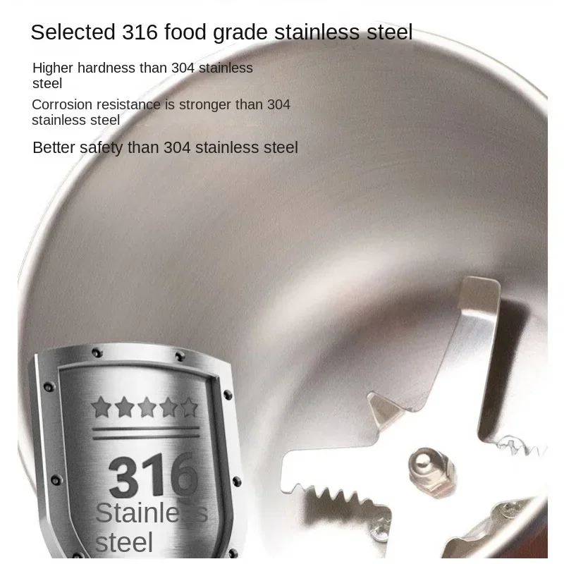 400g High Capacity 316 Stainless Steel  Household  Crusher Dry Grinder Ultrafine Pulverizer 400g