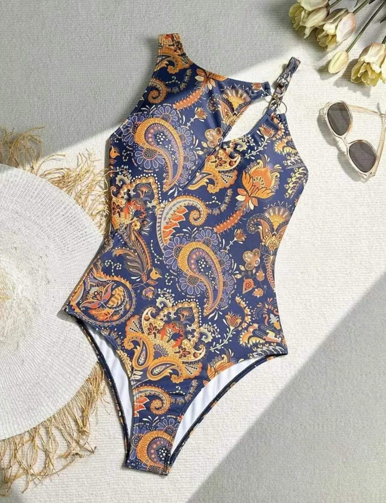 Women Summer Sexy Print Bodysuit Tops Sleeveless Swimwear One Piece Suit Underwear Set Open Back Vest Bodysuit Women Lingerie