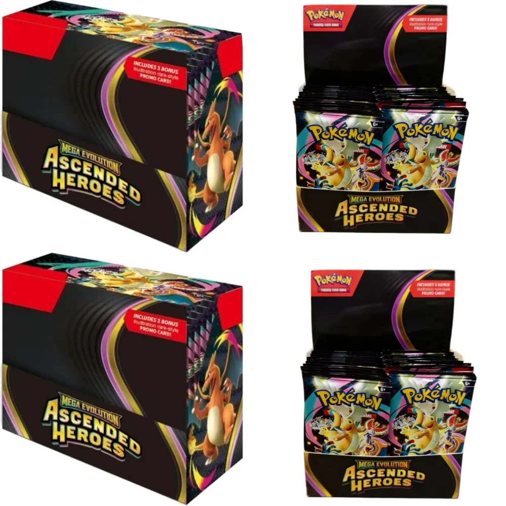 Image of 2026 NEUE Pokémon-Karte MEGA EVOLUTION Phantasmal Flames Spiel Cartoon Booster Kampf Sammelkarte Geschenk Spielzeug