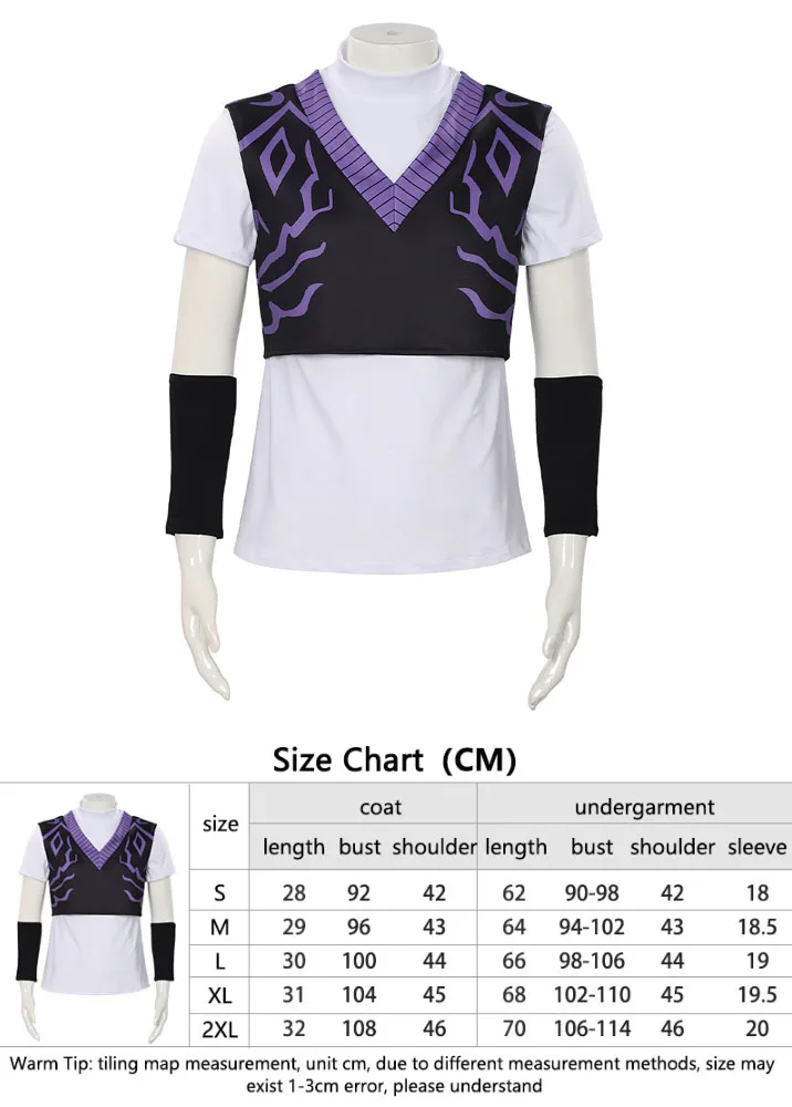 سر تأثيري سترة Kpop شيطان الصيادين زي الأرجواني سترة قميص واقي المعصم للرجال فانتازيا هالوين كرنفال حفلة البدلة