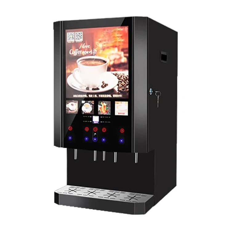 Four Flavors Instant Coffee Machine Hot and Cold for Hotels Shops Offices-New Condition with Motor Core Component