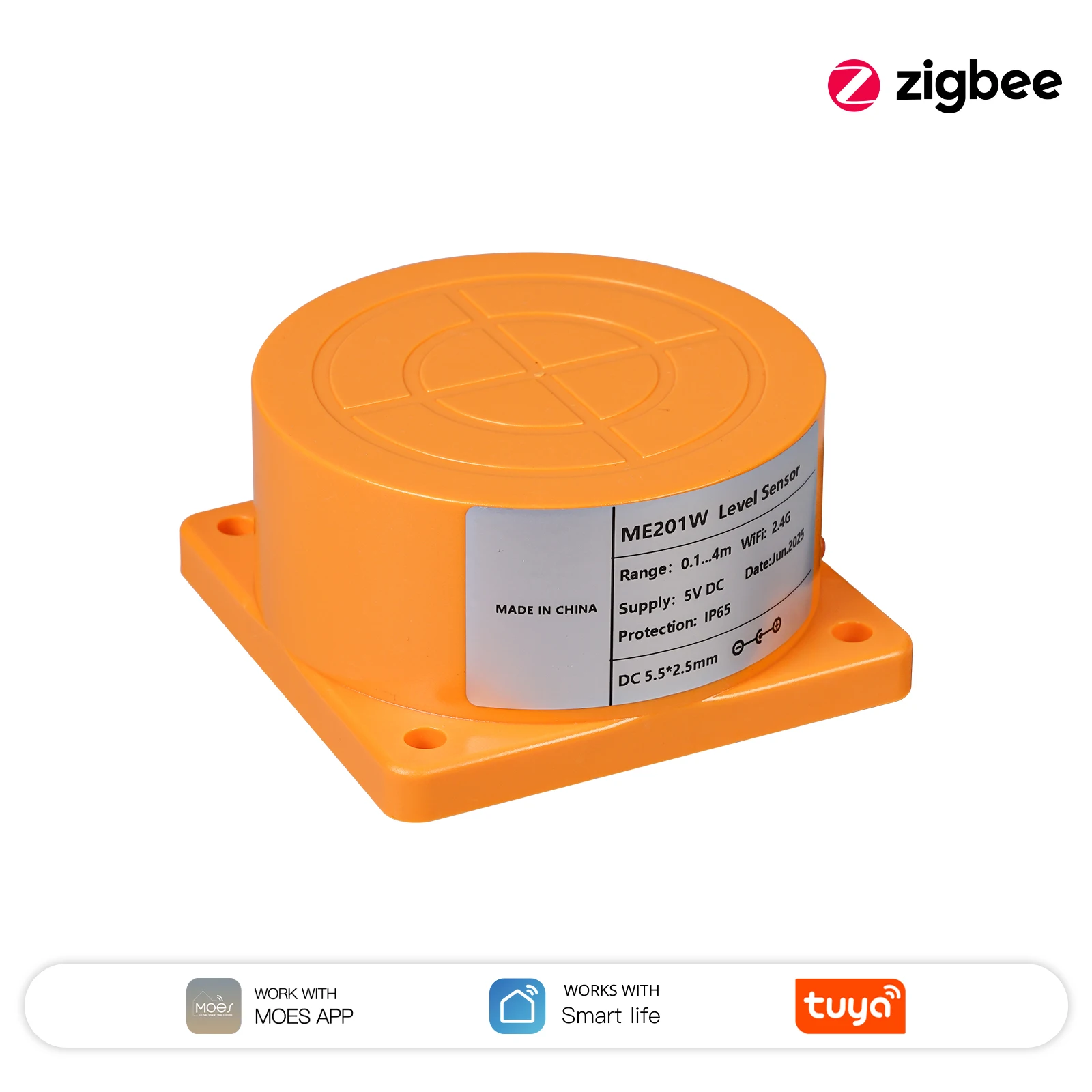 ​ ​ MOES WiFi/ZigBee Ultradźwiękowy czujnik poziomu wody - inteligentny monitor zbiornika z alarmami w czasie rzeczywistym, zdalne sterowanie aplikacją Tuya — 2