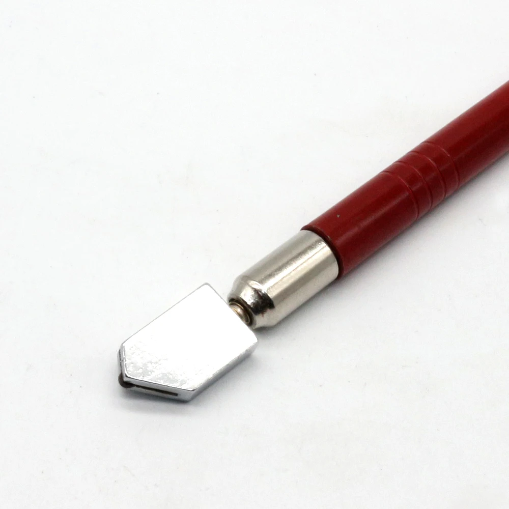 10PCS Red Glass Cutter Wheel Blade Antislip Metal Handle For DIY Tile Mirror Craft Cutting Professional Portable HandTools