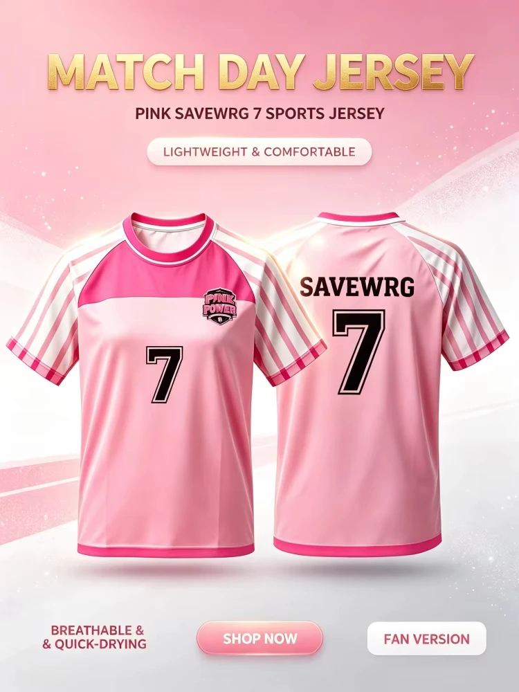 2026 Sommer Herren Damen DMD Sport Day Thailand Pink Power Sporttrikot Nr. 191 Keng T-Shirt Atmungsaktive Oberteile Familien-Kinder-T-Shirts – Detail 2