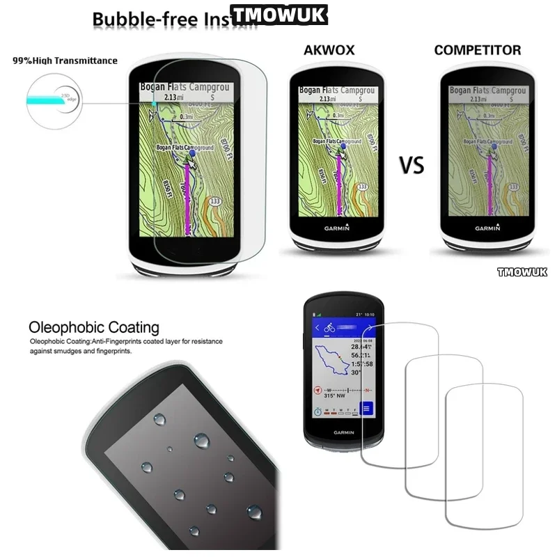 

Для Garmin 1030 Plus, 1040, Edge 520, 820, 530: Защитное закаленное стекло для экрана, ультрапрозрачный дисплей.