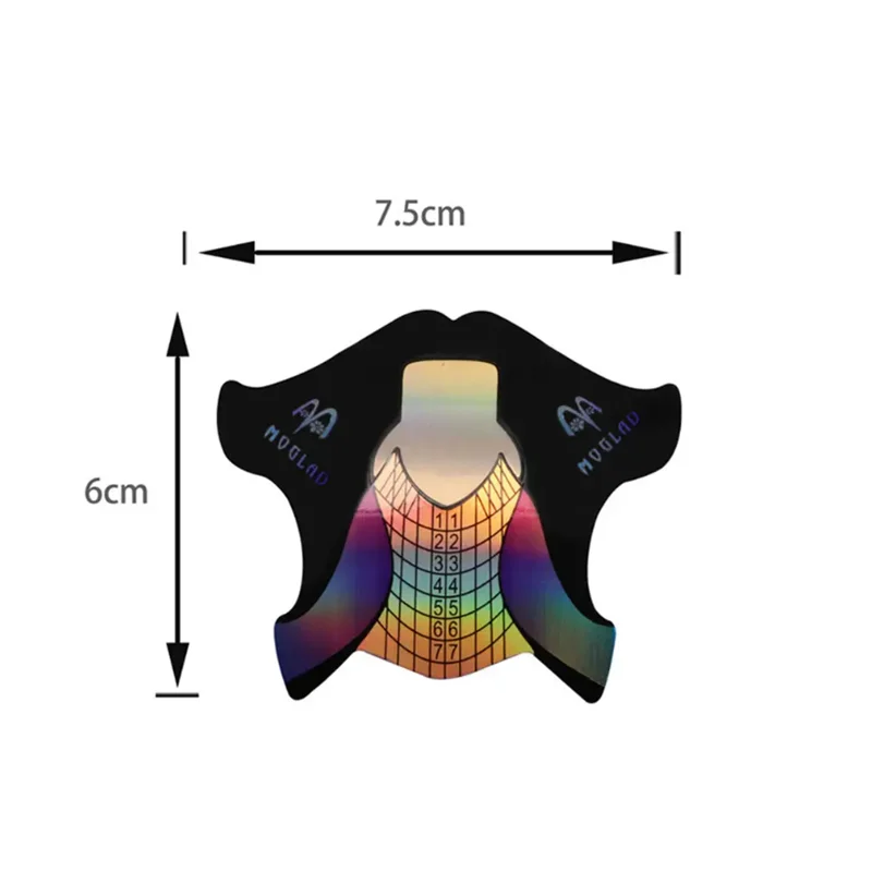 Pochoir d'extension de papier pour ongles, 100 pièces, support d'autocollants pour Gel acrylique, constructeur de pointes françaises, outil d'art pour faux ongles