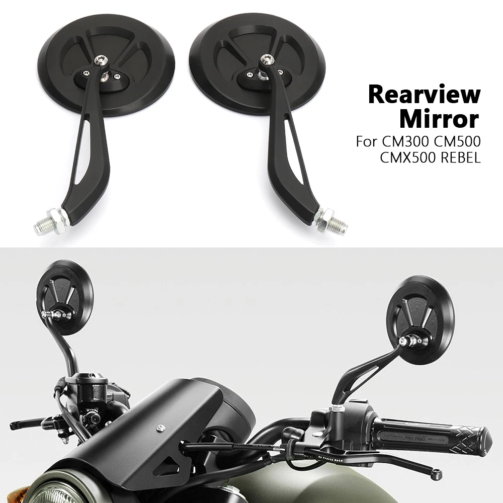 Motorcycle Rear View Mirror Cycling Clear Rearview Adjustable Left Right Mirror For Honda CM300 Rebel CM500 CMX500 CMX 500 REBEL