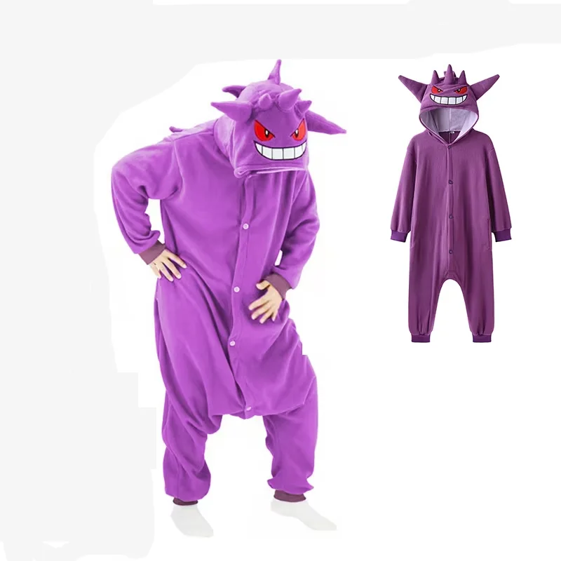 

Костюм-кигуруми Gengar XXL для взрослых и детей, пижама на все тело, рождественская одежда для сна, полный комплект на Хэллоуин