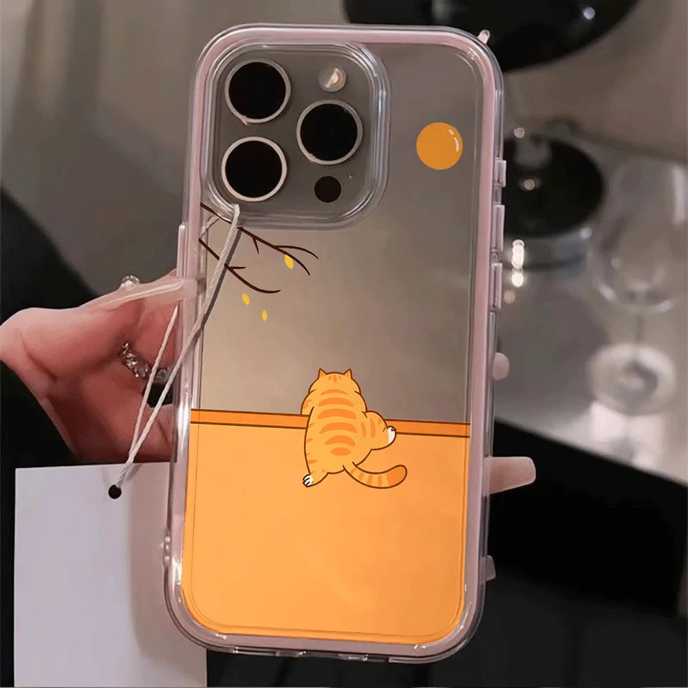 Cute Cartoon Cat Phone Case For Samsung Galaxy S26 S25 S24 S23 S22 Ultra Plus FE A35 A36 A37 A54 A55 A56 A57 Shockproof Cover