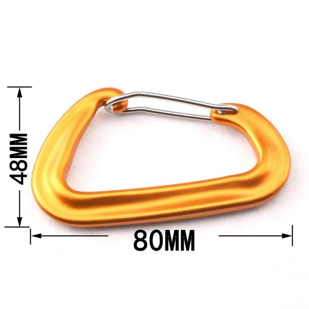 8D Outdoor Sports Aluminium Alloy Safety Buckle Keychain Climbing Button Carabiner Camping Hiking Hooks Clips