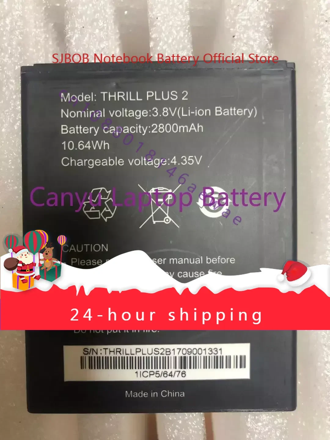 

NEW 3.8V 2800mAh cloudfone battery Thrill Plus 2