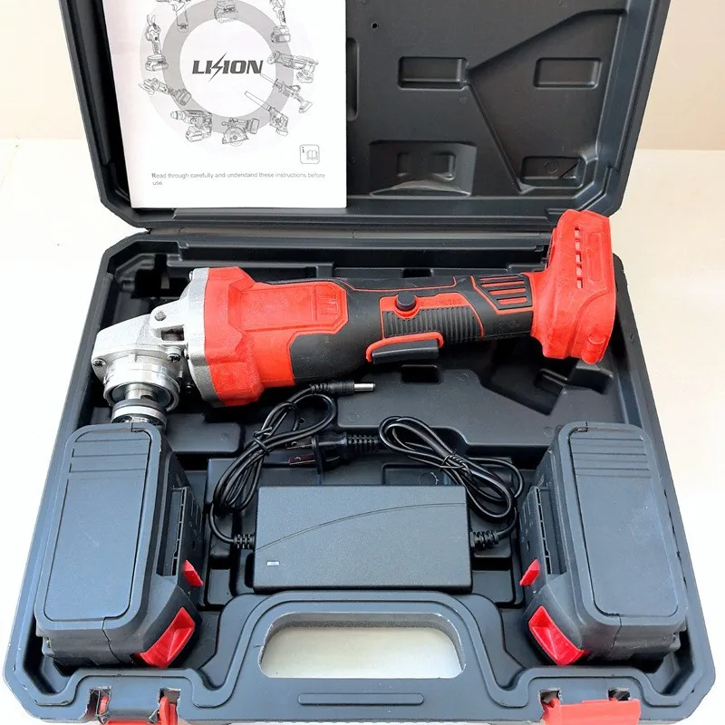 High-Power Cordless Electric Polisher Angle Grinder Cutting Machine German DIY Lithium Battery Slide Switch Industrial Grade