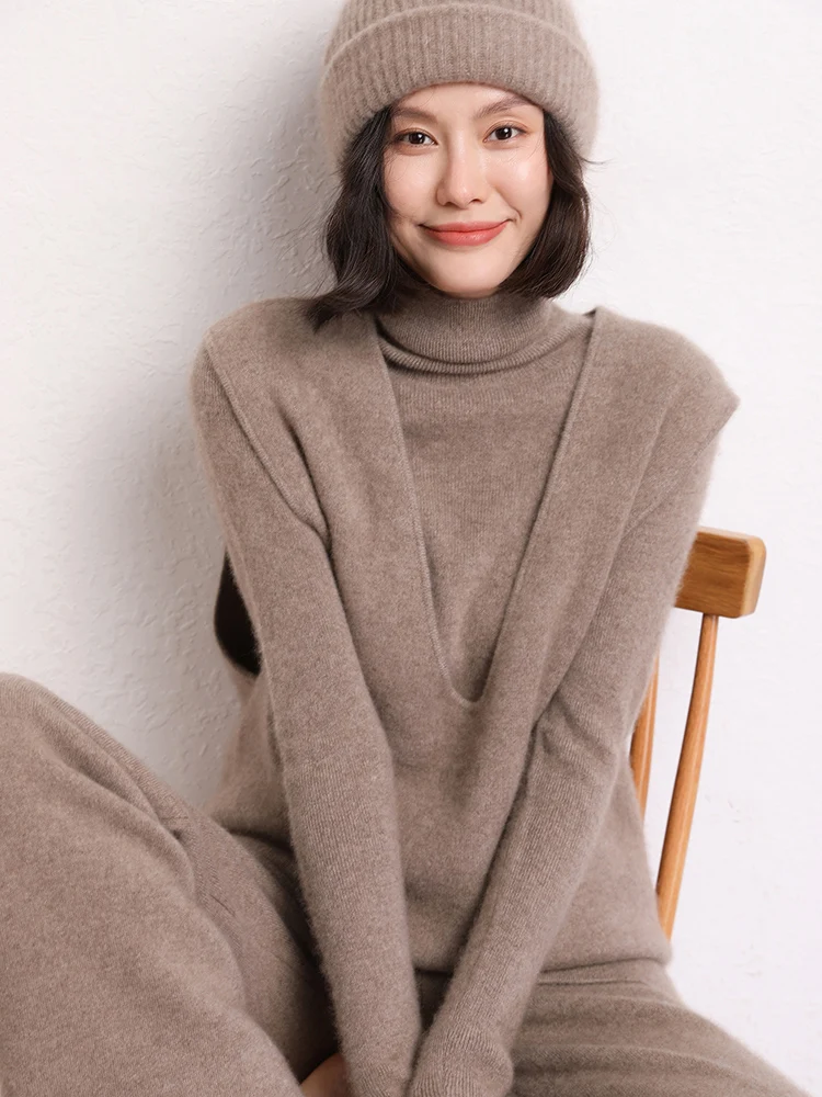 

MEETCC женский 100% кашемировый жилет с v-образным вырезом, свитер без рукавов, осень-зима, базовый модный трикотаж, мягкие теплые шикарные жилеты