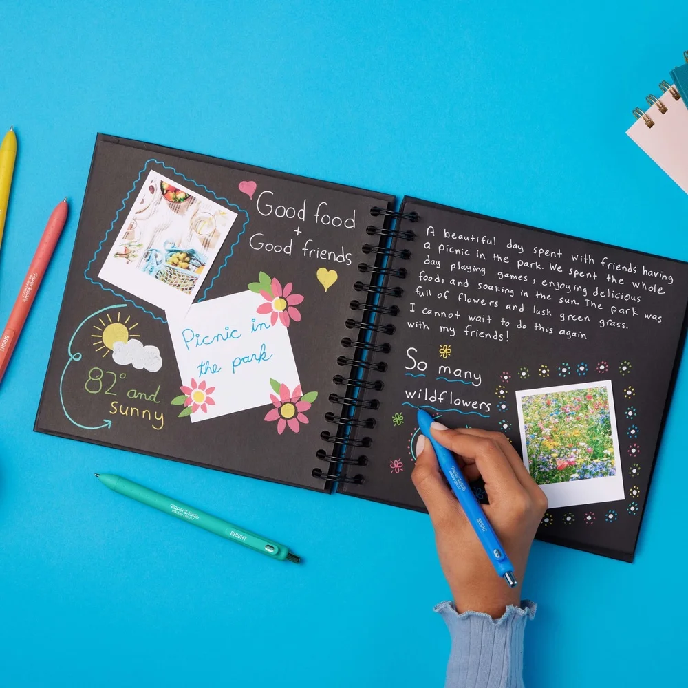 أقلام جل لامعة ذات نقطة متوسطة قابلة للسحب بألوان متنوعة حبر ناعم وقبضة مريحة عدد 6 مهام كتابة يومية مثالية