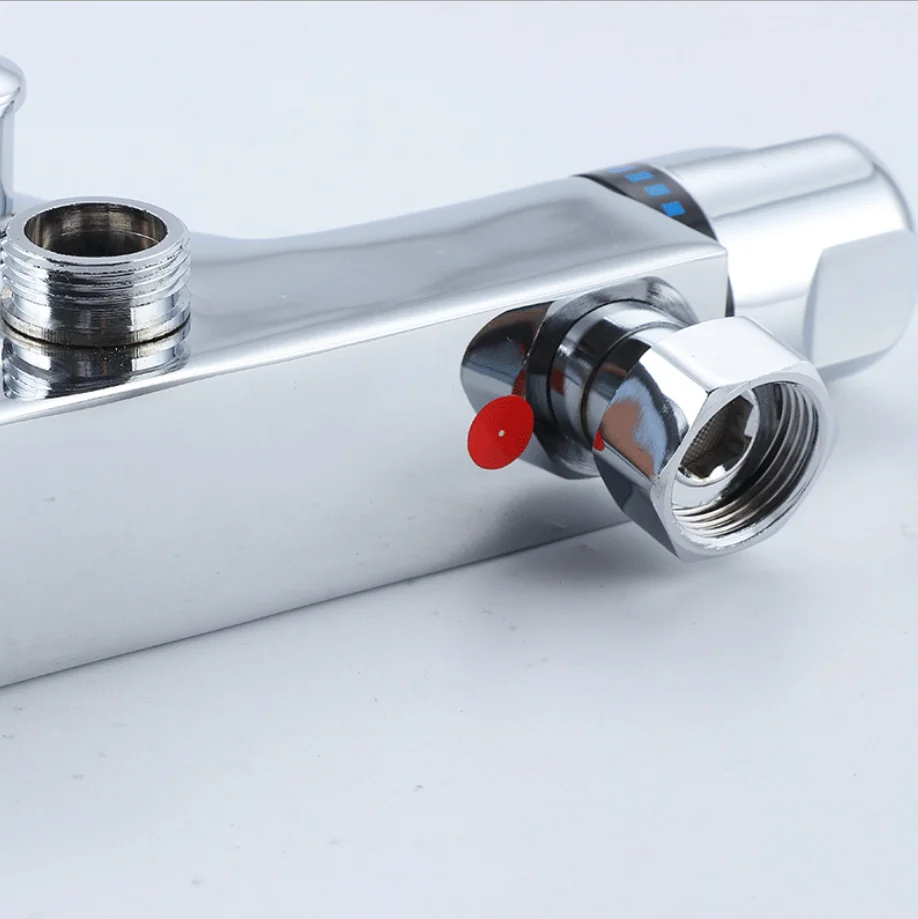 Grifo de ducha con termostato automático, válvula de ducha, carrete termostático, componentes de ducha de baño montados en la pared