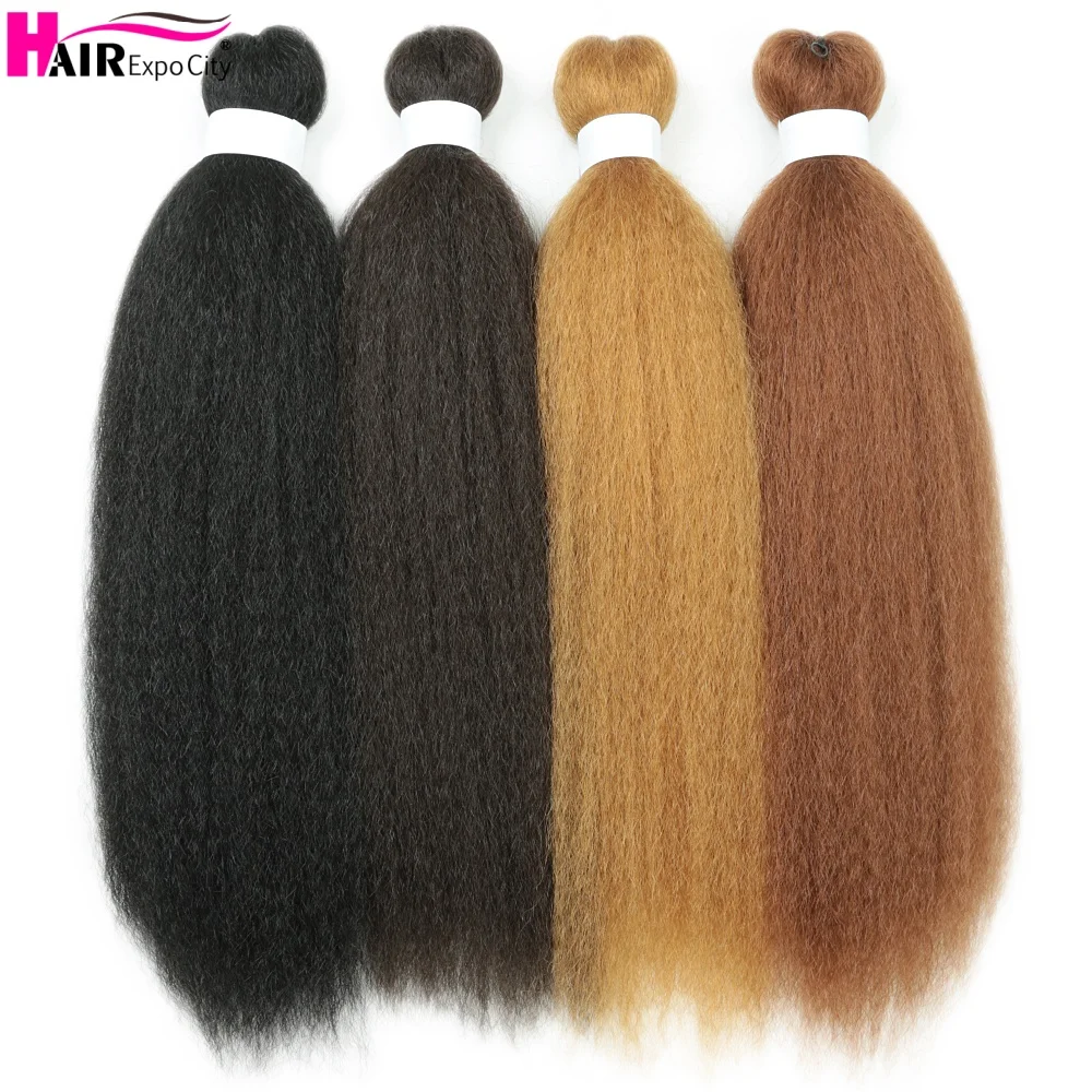 Immagine 7: Vixen Trecce Capelli 26 pollici Capelli sintetici lisci sfusi kanekalon Fibra a bassa temperatura Estensioni dei capelli lisci crespi all'uncinetto