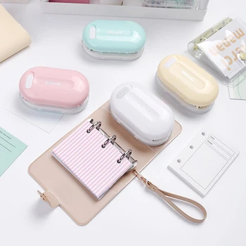 Mini 3 buracos buraco redondo mão livro máquina de perfuração manual diy perfuração material de ligação de escritório