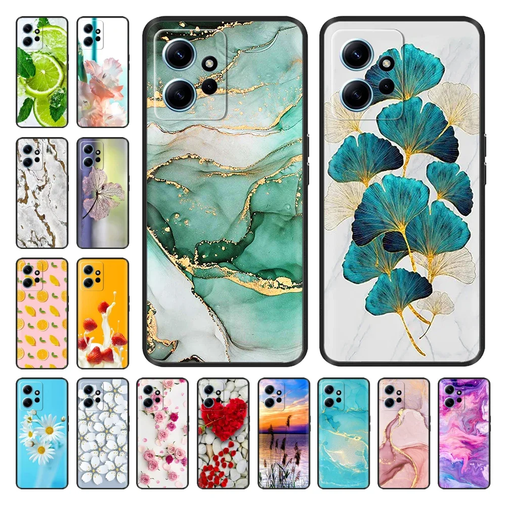 For Redmi Note 12 Case Redmi Note12 Soft Silicone Phone Case Para For Xiaomi Redmi Note 12 Pro Cover Note12 Pro+ 5G Back Bumper