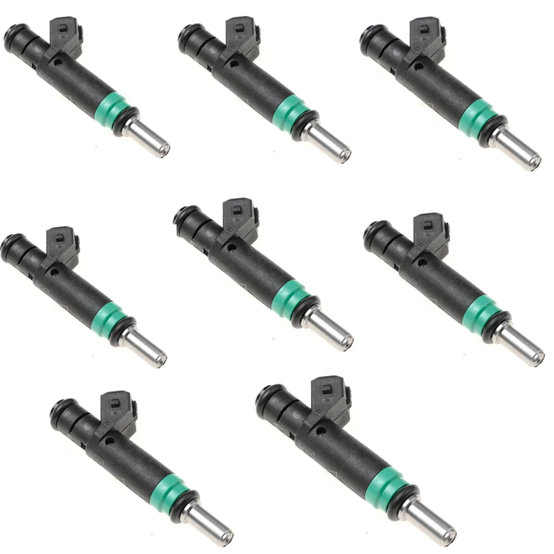 8Pcs 4-Hole Upgrade Fuel Injectors for BMW 750Li 4.8L V8 2006-2008 13647525721 13647523423 13537506924