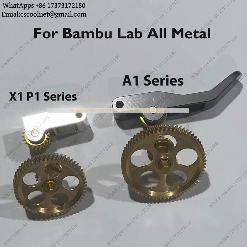JS03 Extruder Gear Claw Gear RNC Nano-Coated Hardened Steel Helical Gear Kit For A1 A1 Mini Bambu Lab P1P P1S X1C