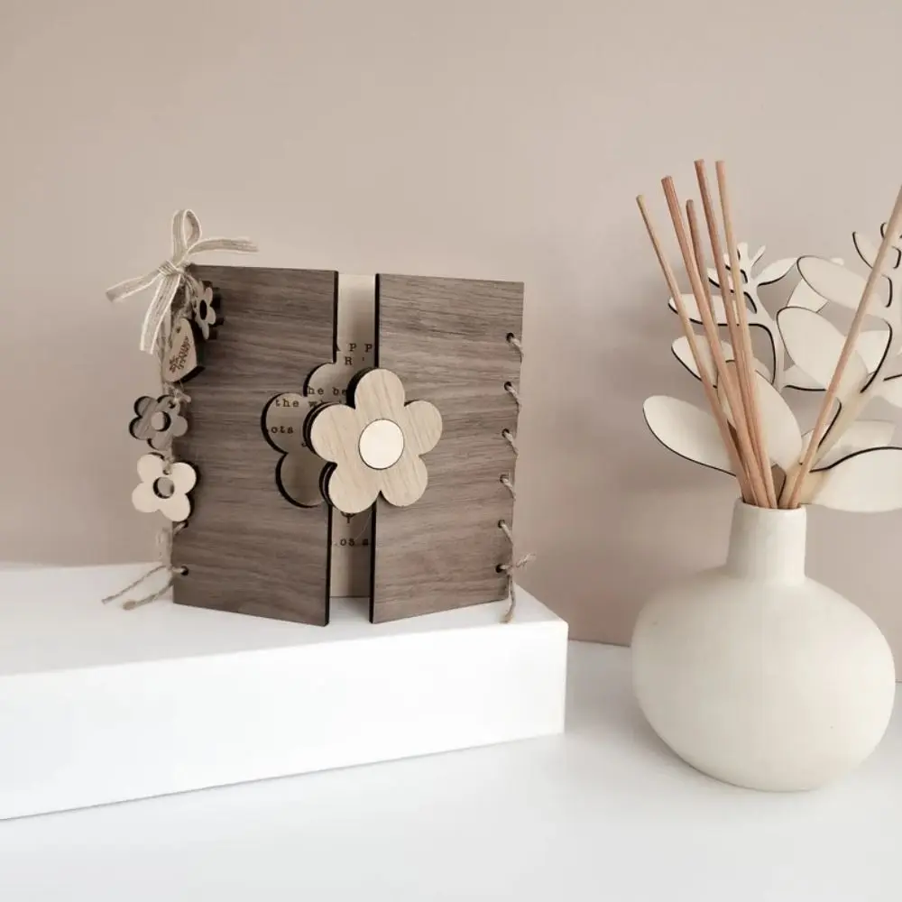 بطاقة تهنئة عيد الأم الرومانسية، بطاقة تهنئة خشبية مضحكة Forget-me-not Flower قابلة للطي، أفضل بطاقة أمي على الإطلاق #1