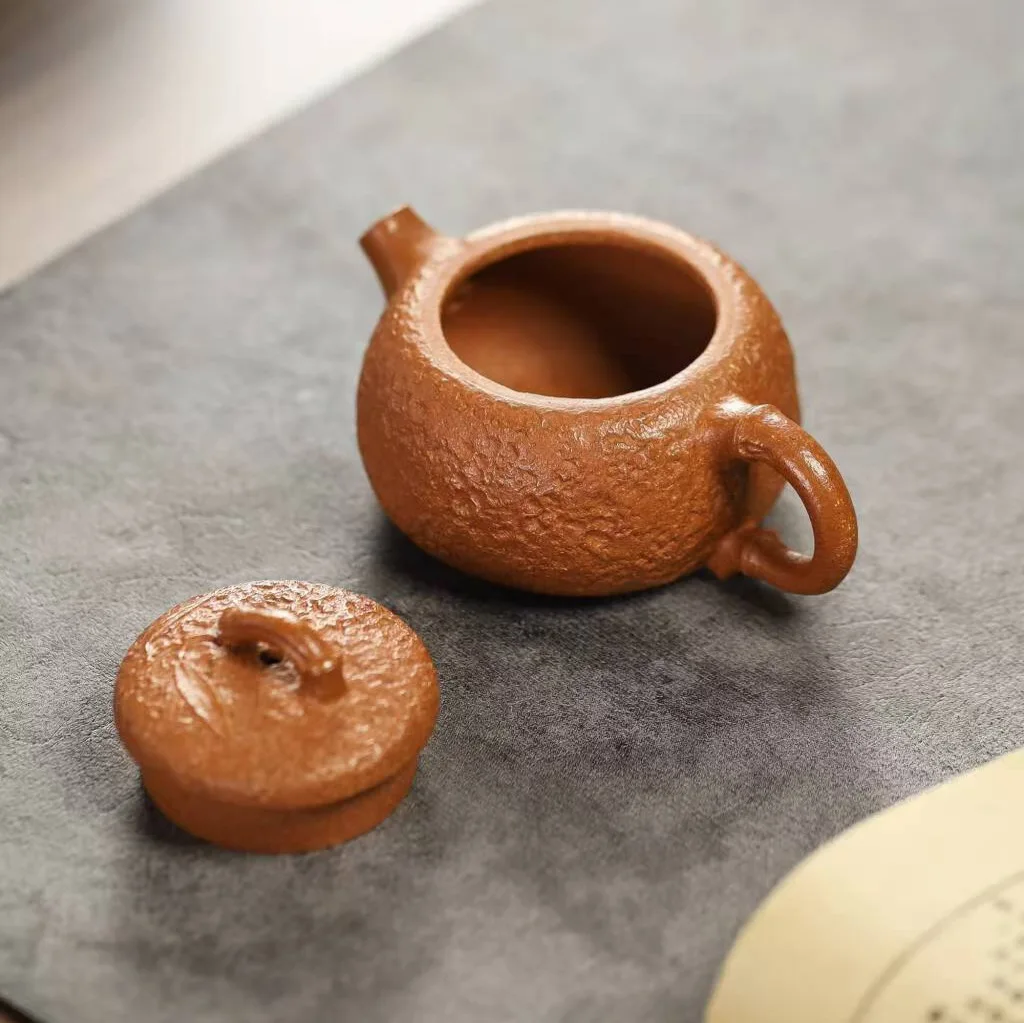 High Quality Real Yixing Jasaho Zisha Clay Teapot Purple Pot Descending Slope Mud Small Bamboo Stone Household Set Sketch