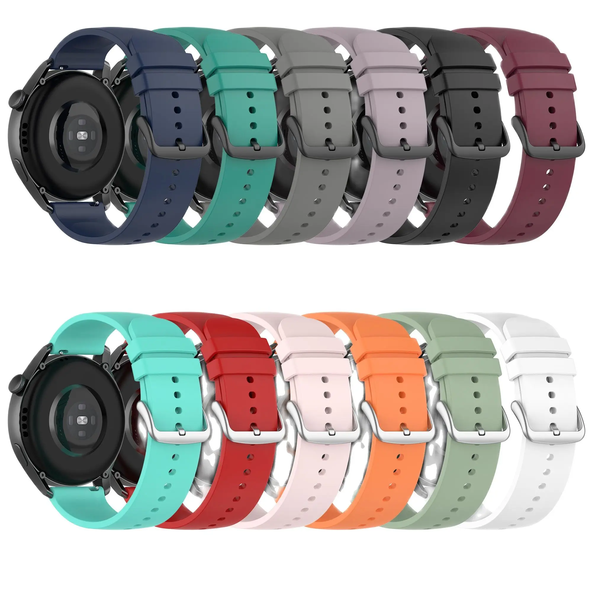 20 22mm Silicone Sport Strap For IMILAB KW66 SW022 Huawei Smart Wacth Wristband For Amazfit GTR GTRS Stratos Bracelet Correa