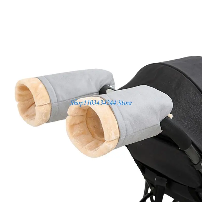

Толстые наручные перчатки для колясок с подкладкой из плюша с акцентом на пуговицах для удобного использования