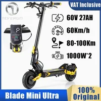 EU Stock Blade Mini Ultra Electric Scooter TFT Display Inside NFC 2*1000W Dual Motor Full Hydraulic Brake Teverun Kickscooter