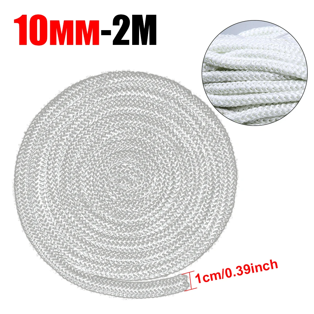 Weißes Ofen-Feuerseil 6/10/12mm 2m Länge Holzofen Hochtemperatur-Feuerfestes Türdichtungsseil Hitzebeständige Dichtung – Detail 8
