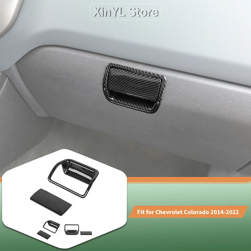 

Автомобильный ящик для хранения второй пилота, ручка, декоративная крышка, наклейки для Chevy Colorado GMC-CANYON 2014-2022, аксессуары для интерьера