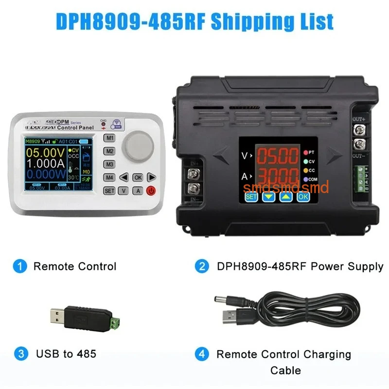 DPH8909 96V 9.6A DC Power Supply 485 Communication Voltmeter Constant Current Programmable Buck voltage Converter Module