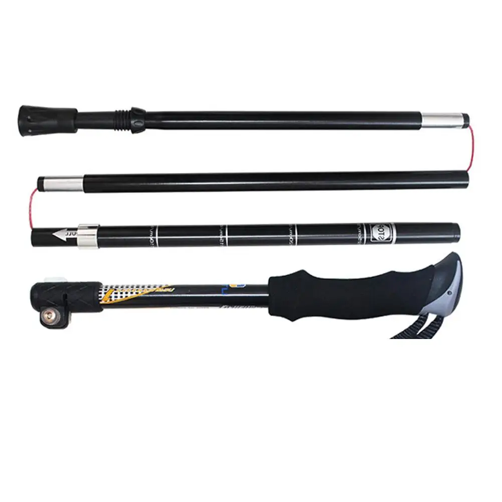 Alpenstock Telescopic เดิน Tongkat Hiking Ultralight ปรับอะลูมินัมอัลลอย Trekking Pole