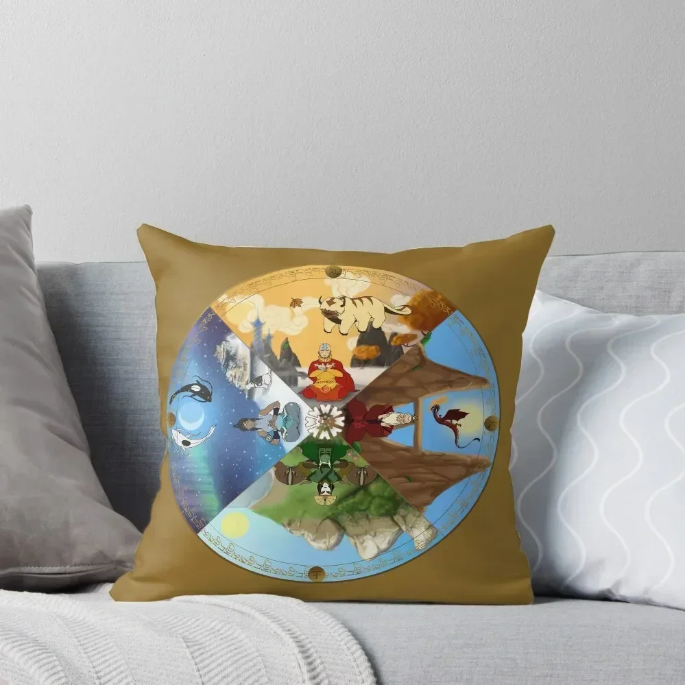 

The Cycle of the Seasons Throw Pillow Sofa Cushions christmas pillowcases Sofa Cushions Covers pillow