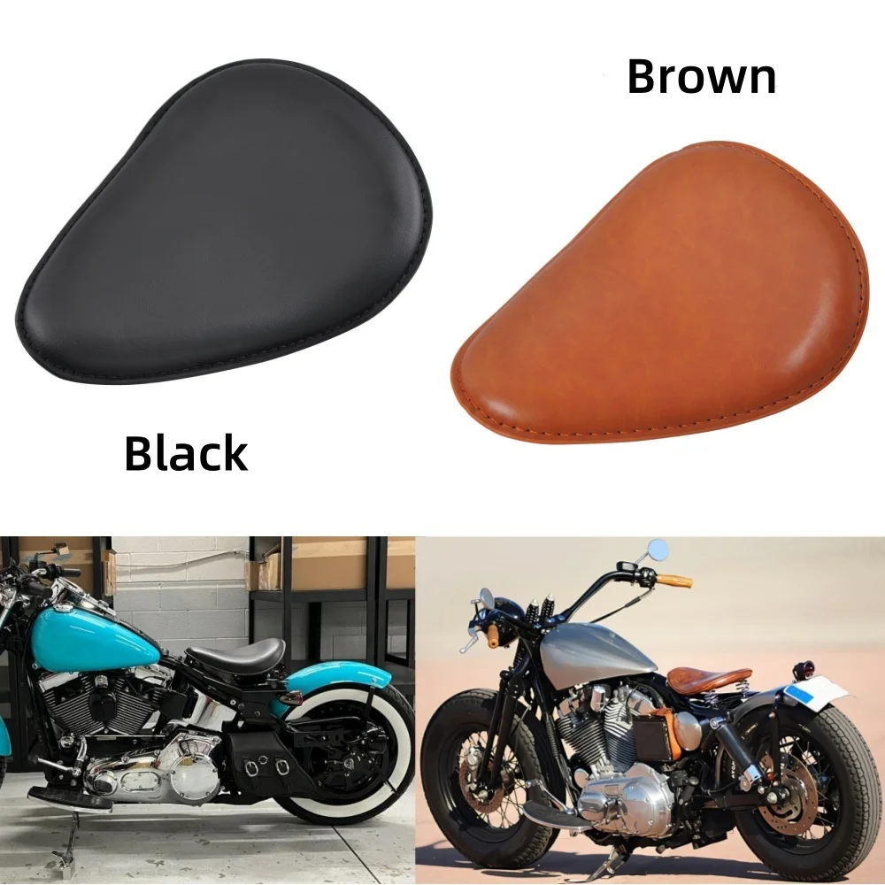 Motorcycle Vintage Saddle Cushion Retro Solo Seat For Harley Sportster Iron Custom Chopper Bobber Honda Yamaha Suzuki Moto