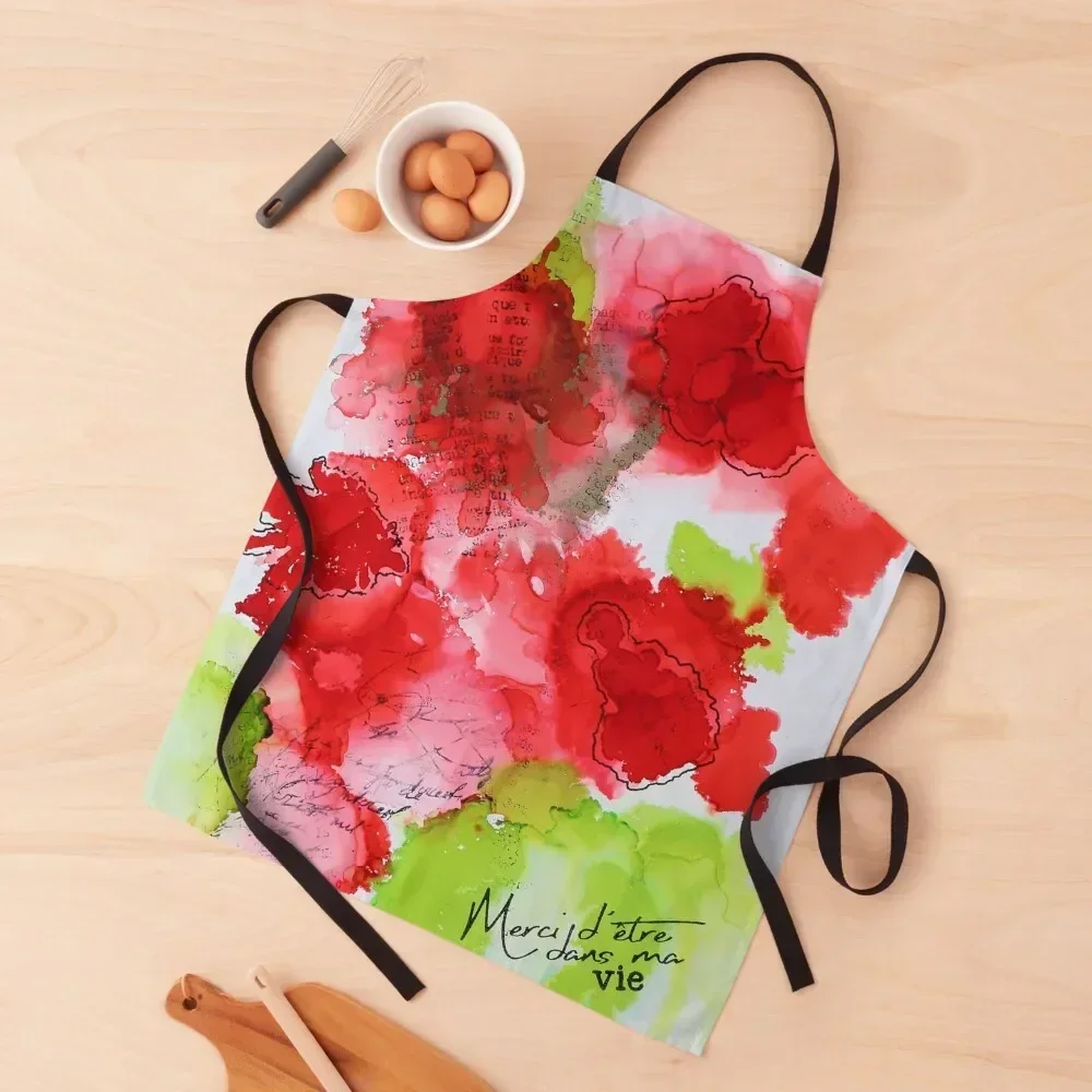 

Thank you for being in my life (happy art) Apron For Nail Stylist For Men Waiter Uniforms Apron