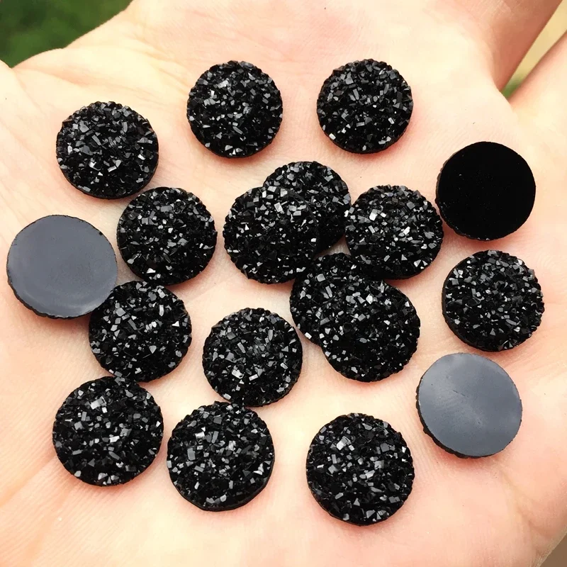 12mm New Arrival 80pcs/Lot Flatback Resin Round Stone Beads,Flatback Resin Rhinestone -E131