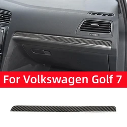 For Volkswagen Golf 7 Mk7 2013-2019 Carbon Fiber Interior Auto Passenger Dashboard Decoration Cover Trim Frame Car Accessories