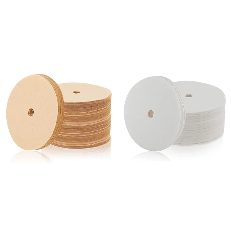 

400Pcs Unbleached Percolator Coffee Filters, 3.75In Disposable Coffee Paper Filter, Disc Coffee Filters Wood Color Durable