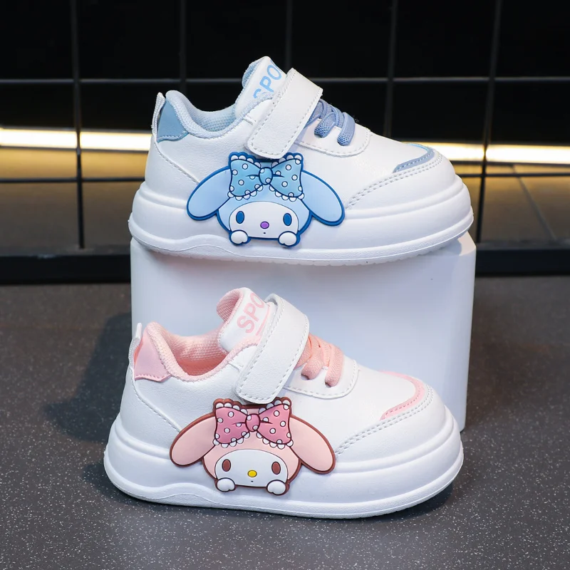 Sanrio Children's Sneakers Melody Baby Girls Casual Shoes Soft Sole Toddler Walking Shoes Student Shoes Kids Outdoor Shoes New