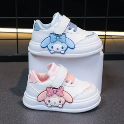 Sanrio Children's Sneakers Melody Baby Girls Casual Shoes Soft Sole Toddler Walking Shoes Student Shoes Kids Outdoor Shoes New