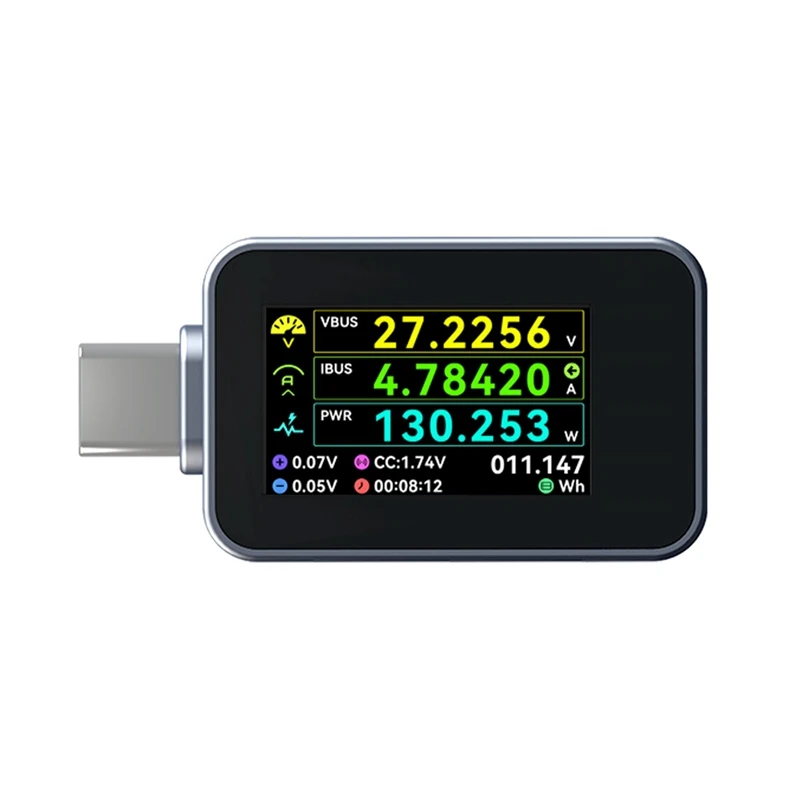 

A10G-C240 Портативный цифровой измеритель мощности USB-C PD Поддержка 240 Вт PD3.1 QC5.0 Вольтметр USB C для телефона Ноутбук Тестовый инструмент