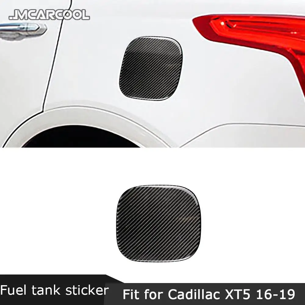 

JMCARCOOL Carbon fiber Material Fuel Tank Cover Sticker For Cadillac XT5 2016 2017 2018 2019 Auto Car Decoration