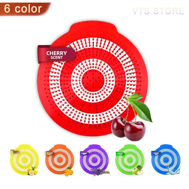 2pieces Packing Bullseye Urinal Screen Mats Deodorizer Two Color Target Type Anti-Splash Men's Toilet EVA Urinal Cakes Fresh Air