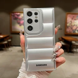 Luxury Down Jacket Protective Phone Case For Samsung S26 Ultra S25 S24 S23 S22 Ultra S26Plus S24 FE A56 A36 A17 A26 A15 Cover