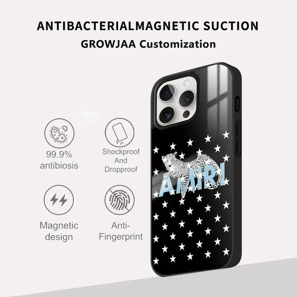 Fashion A-AMIRIS Phone Case For iPhone 17 16 15 14 13 12 11 Pro Max Plus Mini Magsafe Mirror Wireless Magnetic Funda